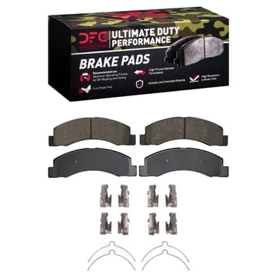 Dynamic Friction Company Ultimate Duty Performance Brake Pads with  Hardware Kit 1400075601