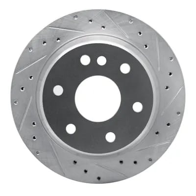 Dynamic Friction Company Brake Rotor - Drilled and Slotted - Silver 63148041R