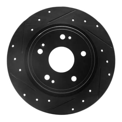 Dynamic Friction Company Brake Rotor - Drilled and Slotted - Black 63359071L