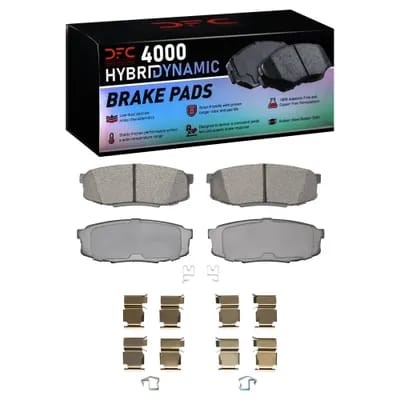 Dynamic Friction Company 4000 HybriDynamic Brake Pads With Hardware Kit 4000130401