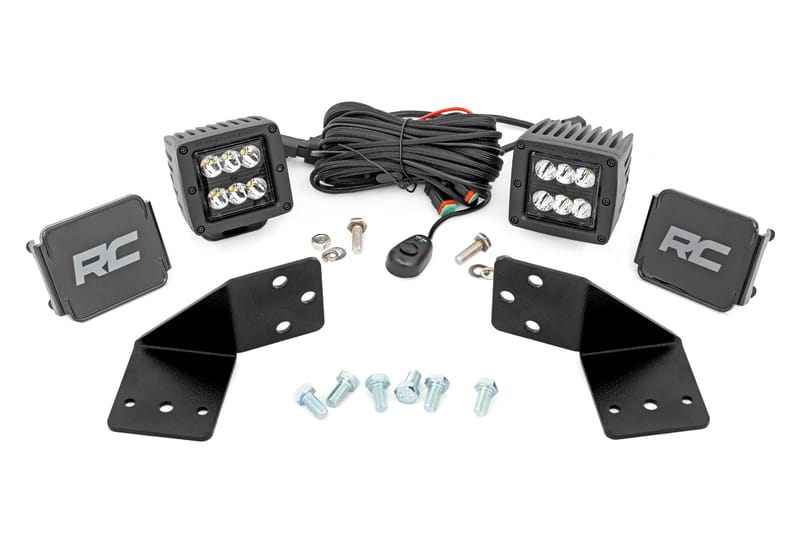 LED Light Kit | Rear Mount | 2" Black Pair | CFMOTO UFORCE 1000