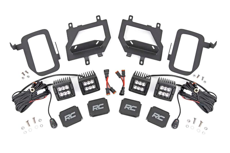 LED Light Kit | Fog Mount | Dual 2" Black Pairs | Spot | Ford F-150 (15-17)