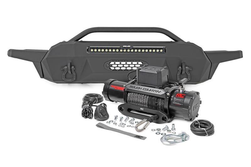 Front Bumper | Hybrid | 20" Blk White DRL LED | Toyota Tacoma 2WD/4WD (16-23)