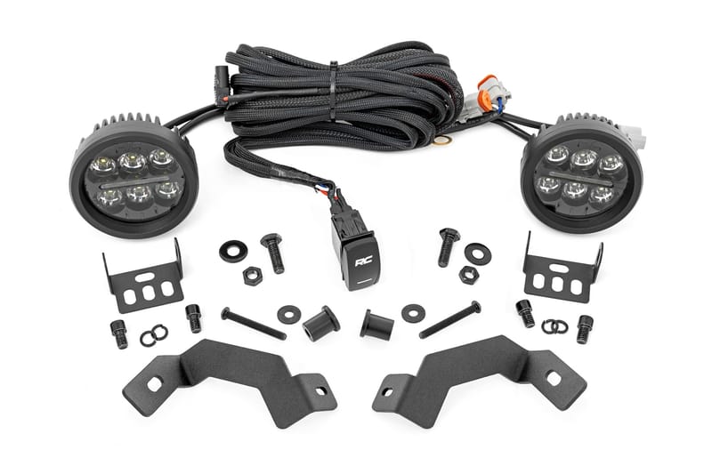 LED Light Kit | Ditch Mount | Black Series Round | 3.5 Inch | Amber DRL | Toyota LandCruiser (2024)