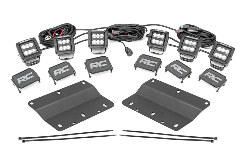 LED Light Kit | Fog Mount | Triple 2" Black Pair | Spot | Ford Bronco (21-26)