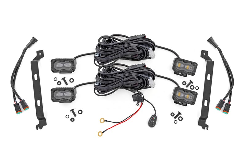 LED Fog Light Kit | 3x1.75 Inch Black Series Slim Aux | Yellow | Toyota Tacoma (24-26)