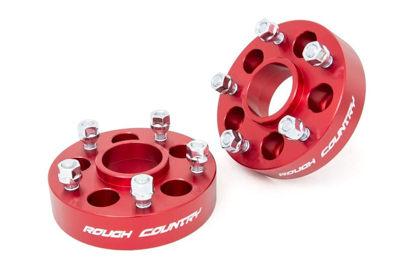 1.5 Inch Wheel Adapters | 5x4.5 to 5x5 | Red | Jeep Cherokee XJ/Comanche MJ/Wrangler TJ