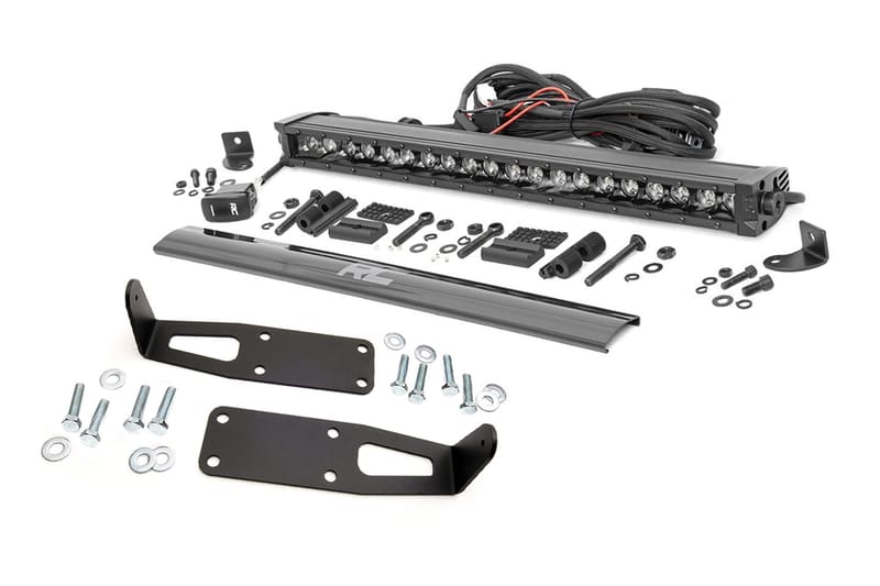 LED Light Kit | Bumper Mount | 20" Black Single Row | White DRL | Ram 2500 (03-18)/3500 (03-18)